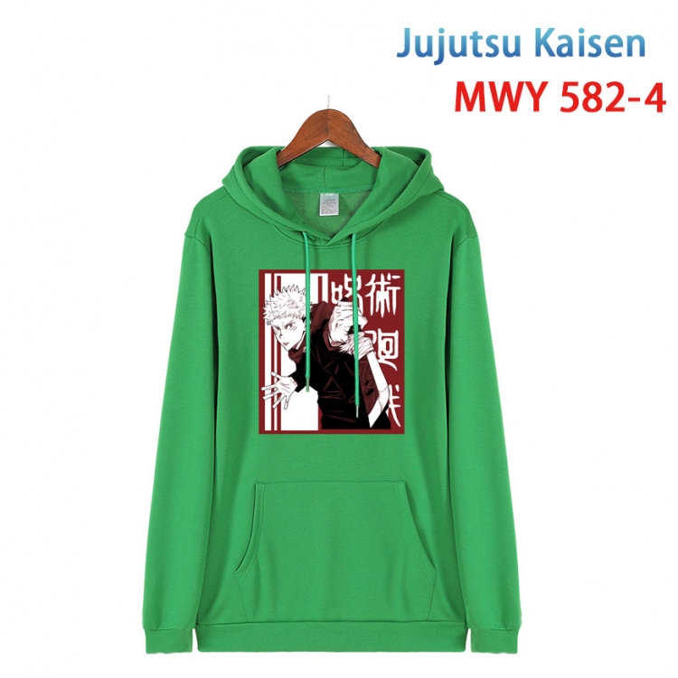 Jujutsu Kaisen Cotton Hooded Patch Pocket Sweatshirt from S to 4XL MWY-582-4