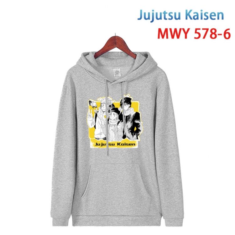 Jujutsu Kaisen Cotton Hooded Patch Pocket Sweatshirt from S to 4XL MWY-578-6