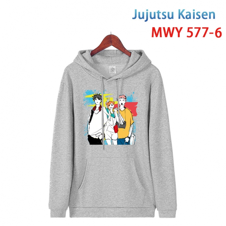 Jujutsu Kaisen Cotton Hooded Patch Pocket Sweatshirt from S to 4XL MWY-577-6