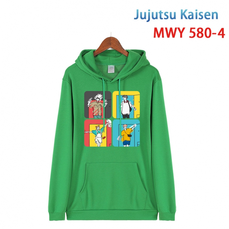 Jujutsu Kaisen Cotton Hooded Patch Pocket Sweatshirt from S to 4XL MWY-580-4