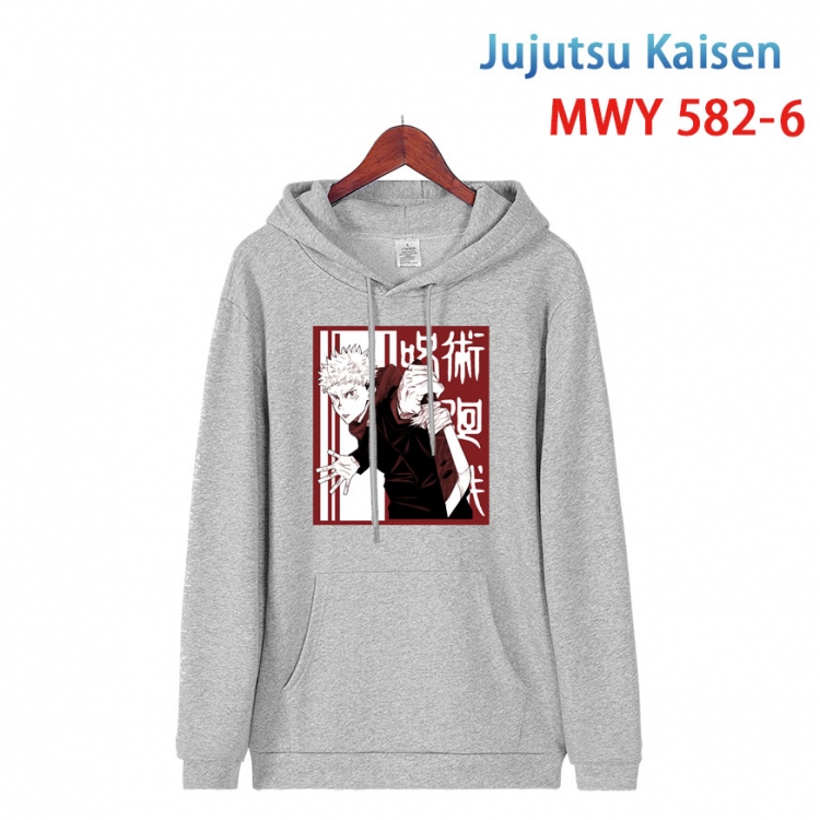 Jujutsu Kaisen Cotton Hooded Patch Pocket Sweatshirt from S to 4XL  MWY-582-6