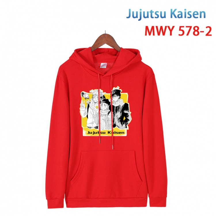 Jujutsu Kaisen Cotton Hooded Patch Pocket Sweatshirt from S to 4XL  MWY-578-2