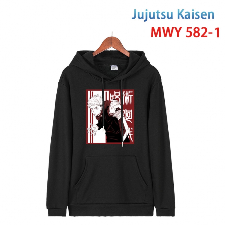 Jujutsu Kaisen Cotton Hooded Patch Pocket Sweatshirt from S to 4XL MWY-582-1