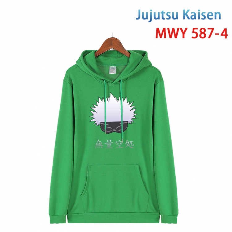 Jujutsu Kaisen Cotton Hooded Patch Pocket Sweatshirt from S to 4XL  MWY-587-4