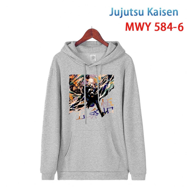 Jujutsu Kaisen Cotton Hooded Patch Pocket Sweatshirt from S to 4XL MWY-584-6