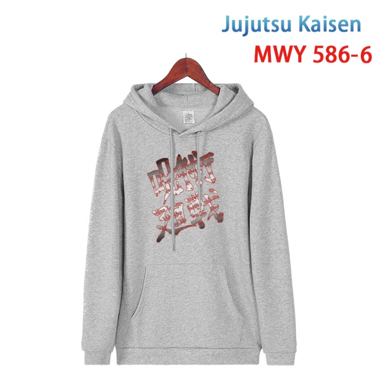 Jujutsu Kaisen Cotton Hooded Patch Pocket Sweatshirt from S to 4XL MWY-586-6