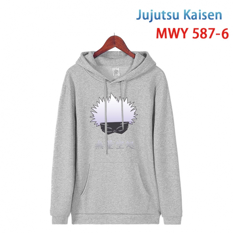 Jujutsu Kaisen Cotton Hooded Patch Pocket Sweatshirt from S to 4XL MWY-587-6