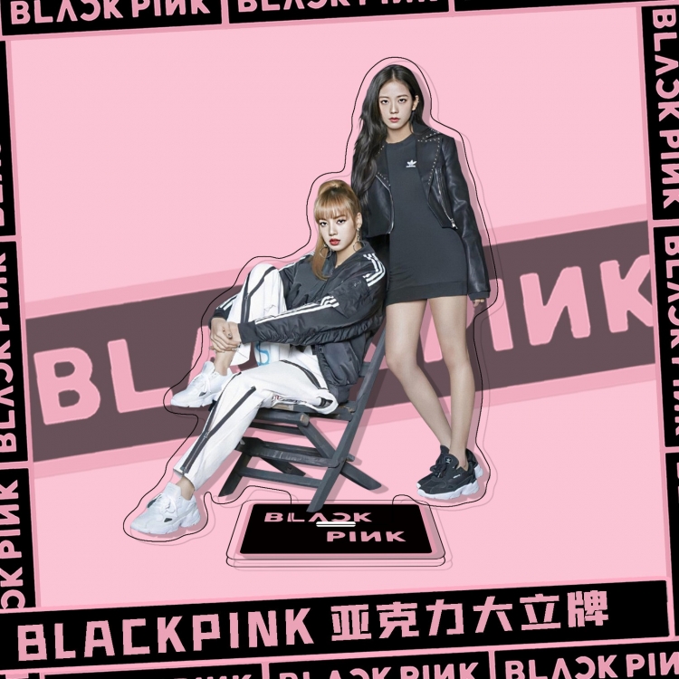 BLACK PINK  Movie star characters acrylic Standing Plates Keychain 51443