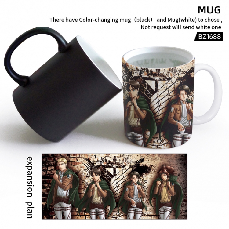 Shingeki no Kyojin Anime color printing color changing cup can be customized BZ1688