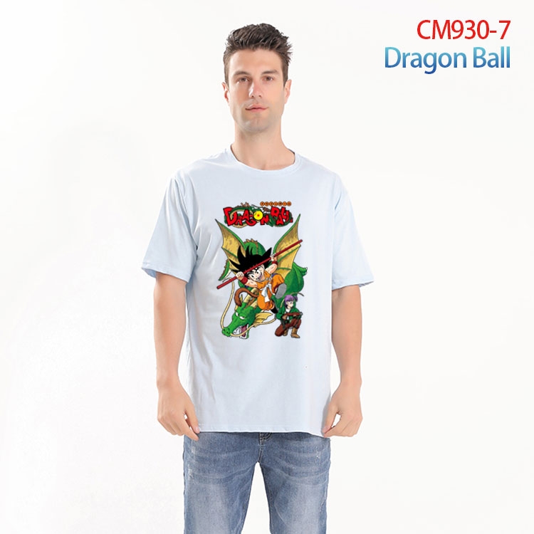 DRAGON BALL Printed short-sleeved cotton T-shirt from S to 4XL CM-930-7