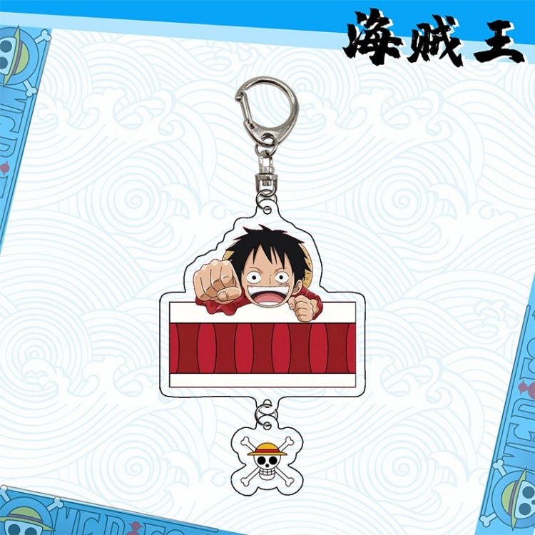 One Piece Anime acrylic Pendant Key Chain  price for 5 pcs 10012