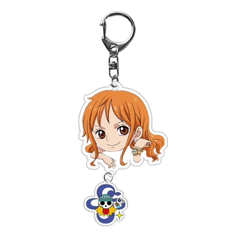One Piece Anime acrylic Pendant Key Chain  price for 5 pcs 9978