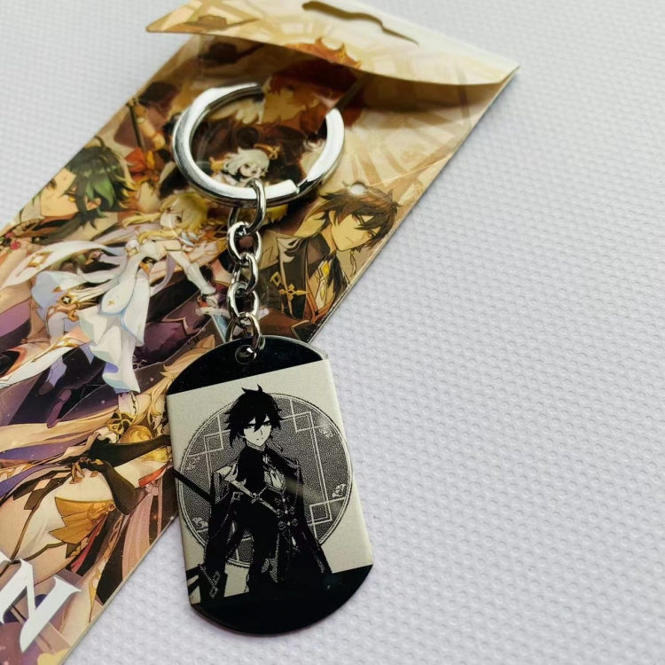 Genshin Impact  Cartoon military brand keychain pendant  403 price for 5 pcs