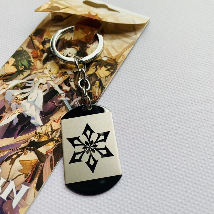 Genshin Impact  Cartoon military brand keychain pendant  356 price for 5 pcs