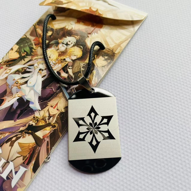 Genshin Impact  Anime Stainless Steel Necklace Pendant   353 price for 5 pcs