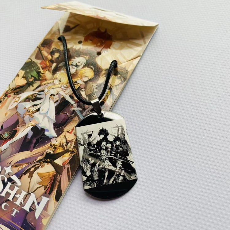Genshin Impact  Anime Stainless Steel Necklace Pendant 253 price for 5 pcs