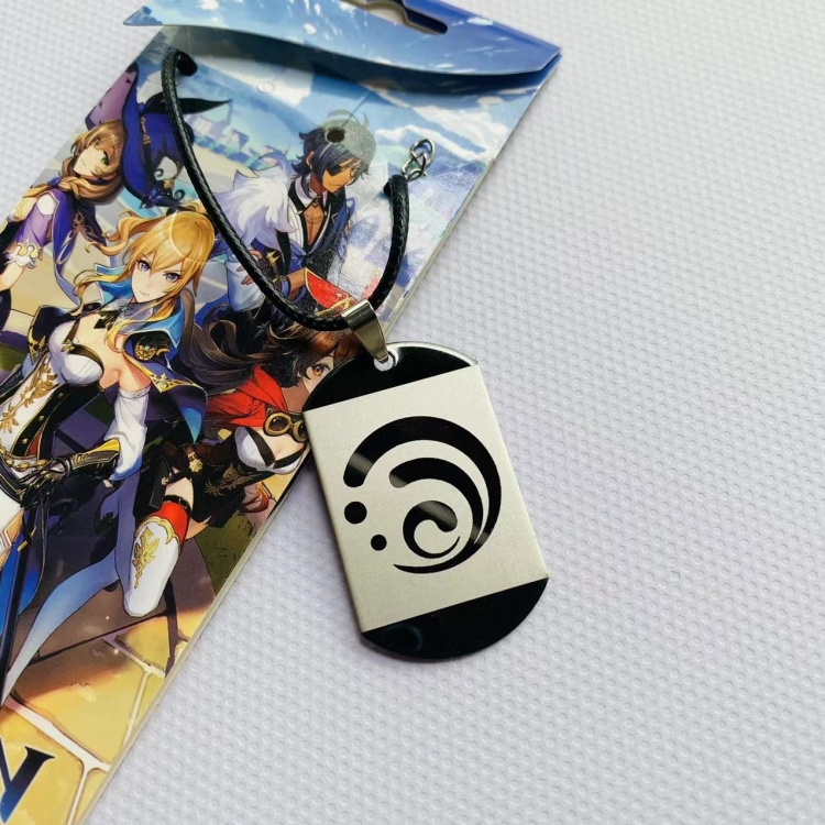 Genshin Impact  Anime Stainless Steel Necklace Pendant 318 price for 5 pcs