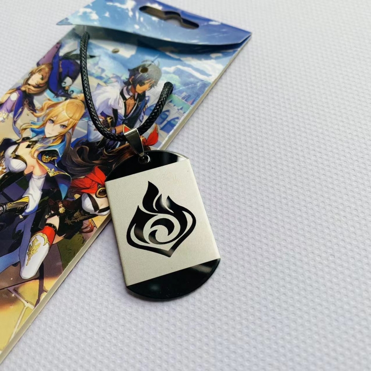 Genshin Impact  Anime Stainless Steel Necklace Pendant  324 price for 5 pcs