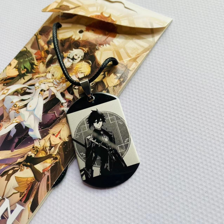 Genshin Impact  Anime Stainless Steel Necklace Pendant  359 price for 5 pcs