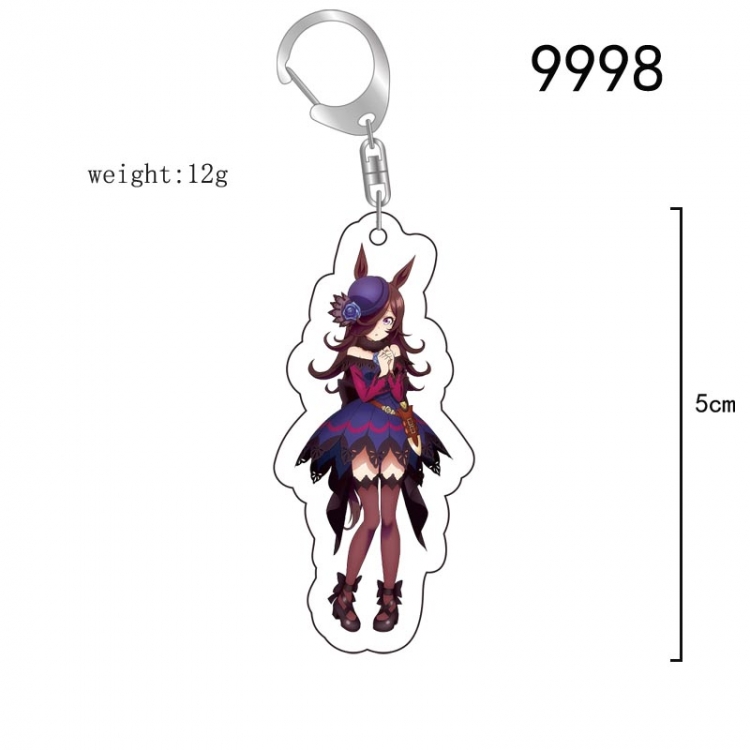 Pretty Derby Anime acrylic Key Chain  price for 5 pcs 9998