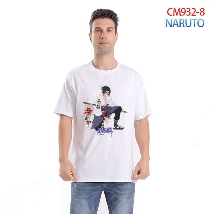 Naruto Printed short-sleeved cotton T-shirt from S to 4XL CM-932-8