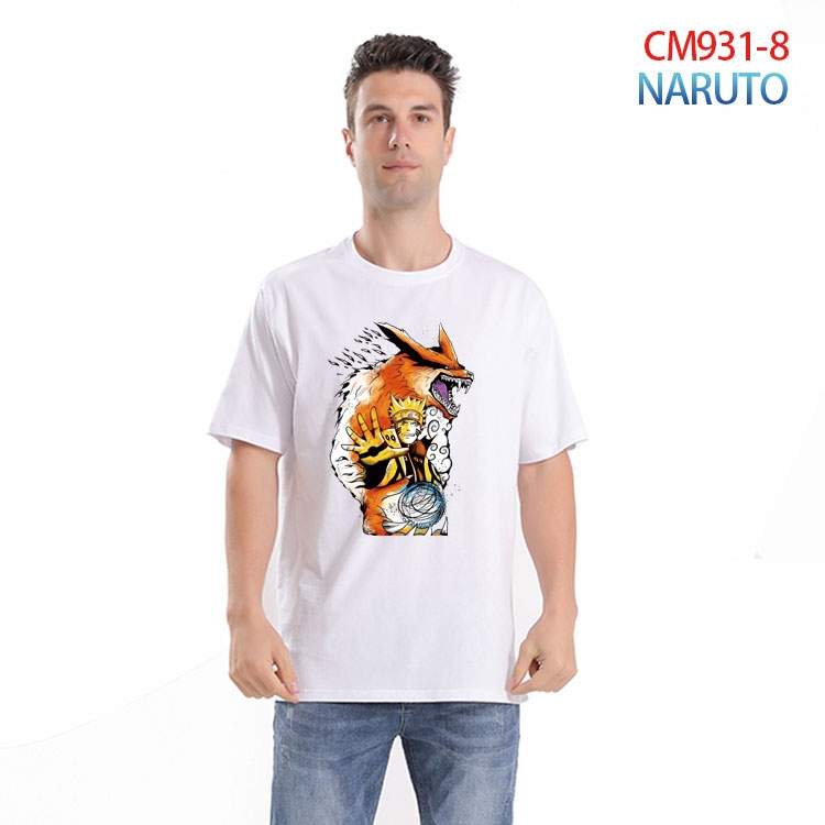 Naruto Printed short-sleeved cotton T-shirt from S to 4XL CM-931-8