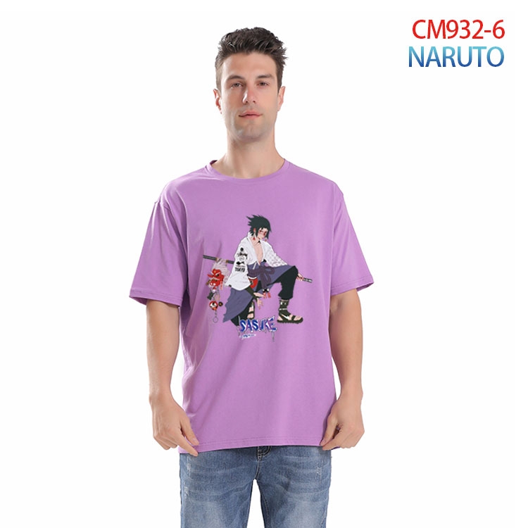 Naruto Printed short-sleeved cotton T-shirt from S to 4XL CM-932-6