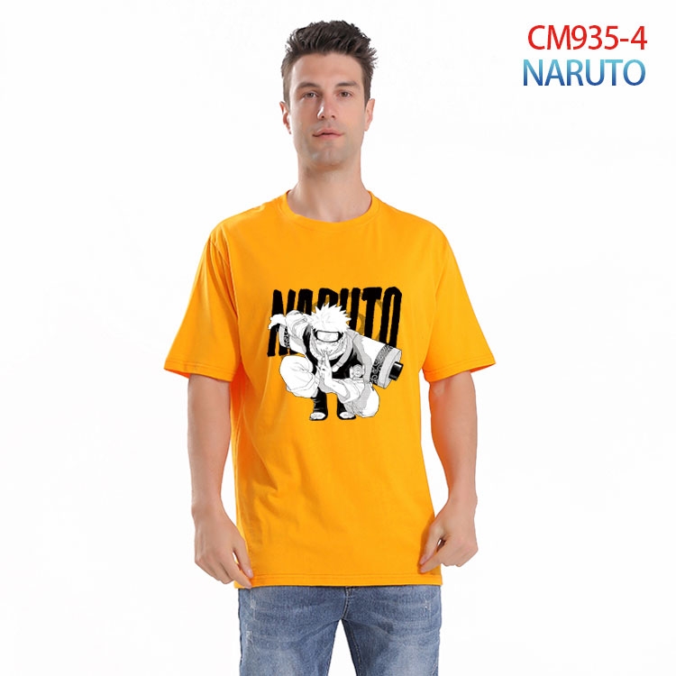 Naruto Printed short-sleeved cotton T-shirt from S to 4XL CM-935-4