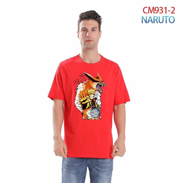 Naruto Printed short-sleeved cotton T-shirt from S to 4XL CM-931-2