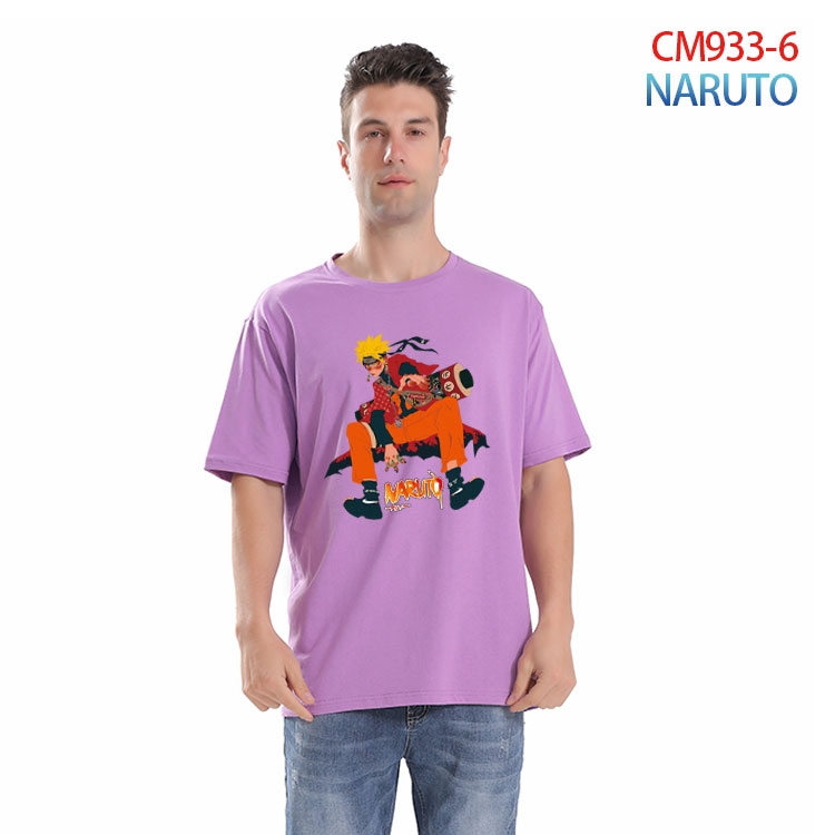 Naruto Printed short-sleeved cotton T-shirt from S to 4XL CM-933-6