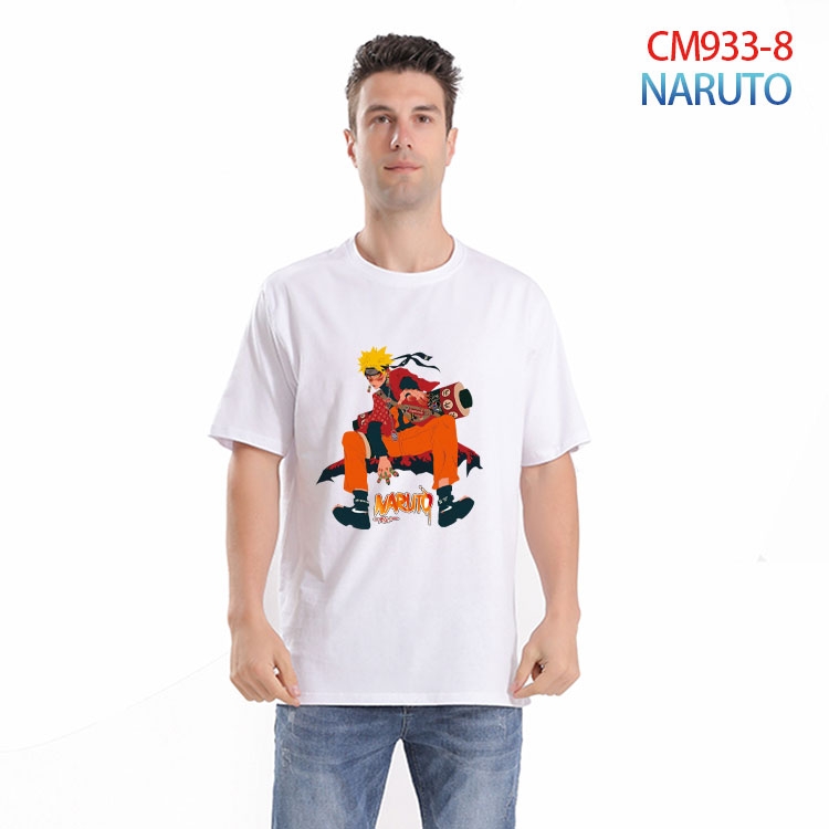 Naruto Printed short-sleeved cotton T-shirt from S to 4XL CM-933-8