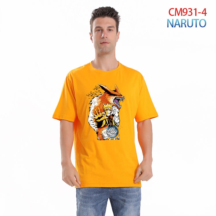 Naruto Printed short-sleeved cotton T-shirt from S to 4XL CM-931-4