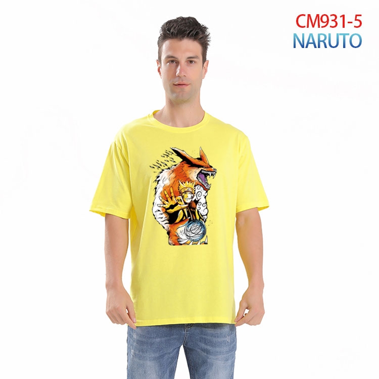 Naruto Printed short-sleeved cotton T-shirt from S to 4XL CM-931-5