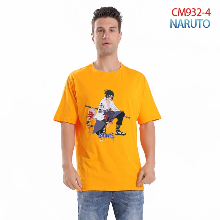 Naruto Printed short-sleeved cotton T-shirt from S to 4XL CM-932-4