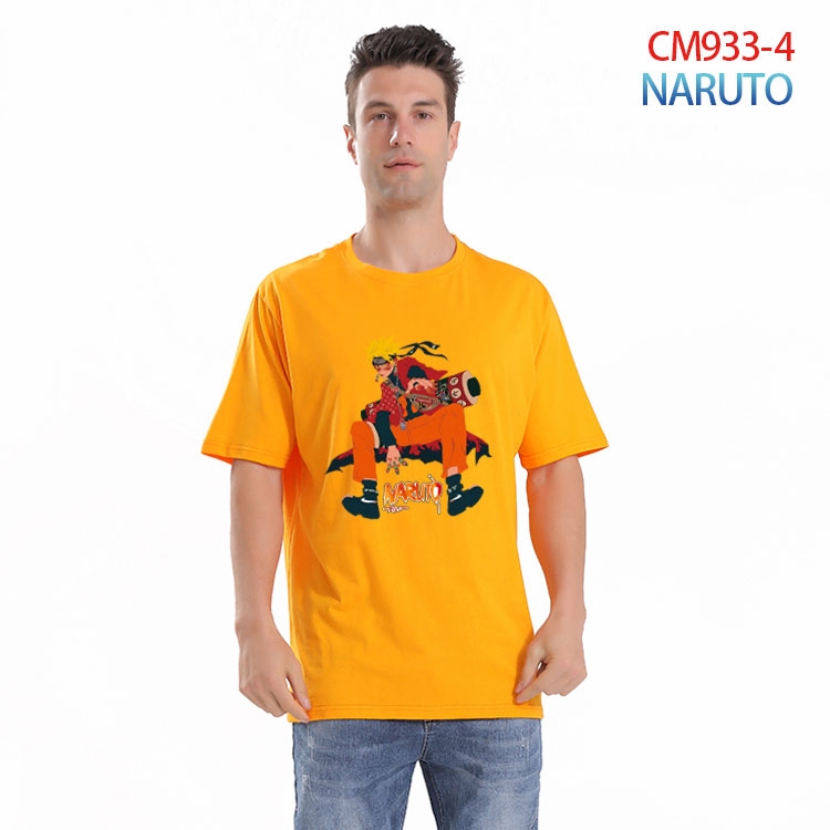 Naruto Printed short-sleeved cotton T-shirt from S to 4XL CM-933-4