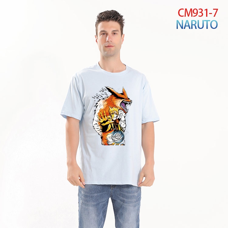 Naruto Printed short-sleeved cotton T-shirt from S to 4XL  CM-931-7