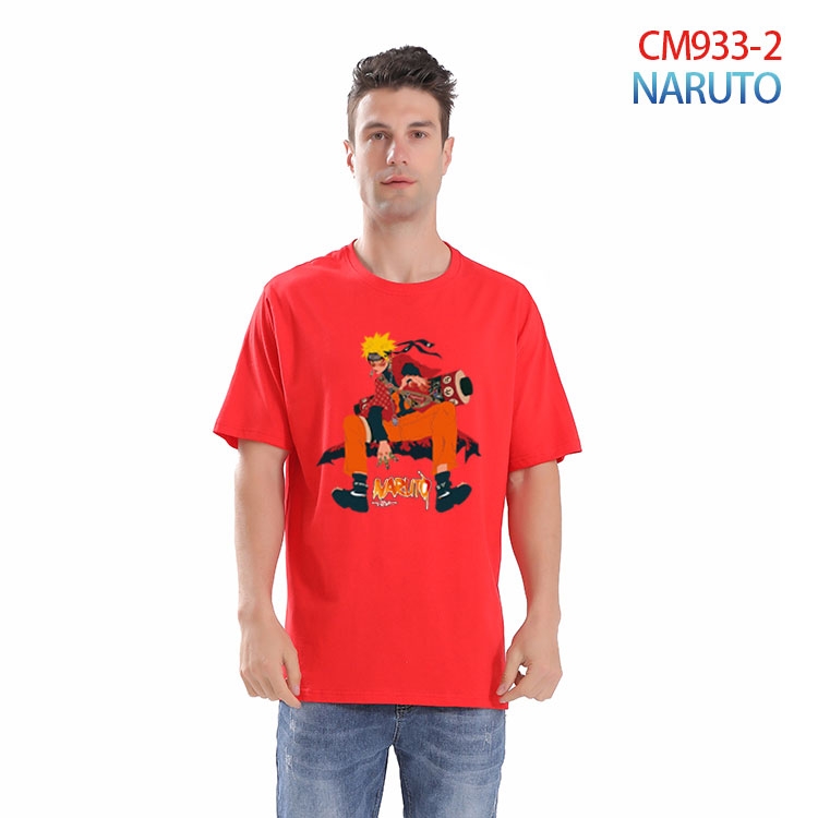 Naruto Printed short-sleeved cotton T-shirt from S to 4XL CM-933-2