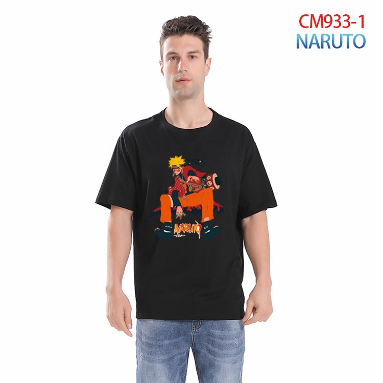 Naruto Printed short-sleeved cotton T-shirt from S to 4XL CM-933-1