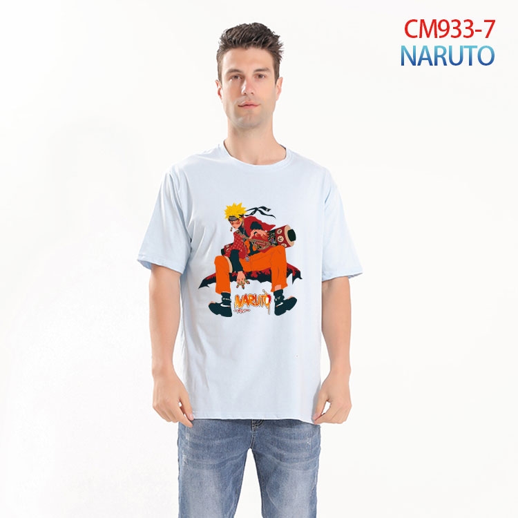 Naruto Printed short-sleeved cotton T-shirt from S to 4XL  CM-933-7