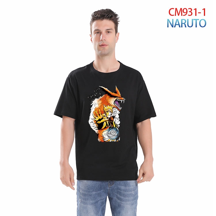 Naruto Printed short-sleeved cotton T-shirt from S to 4XL CM-931-1