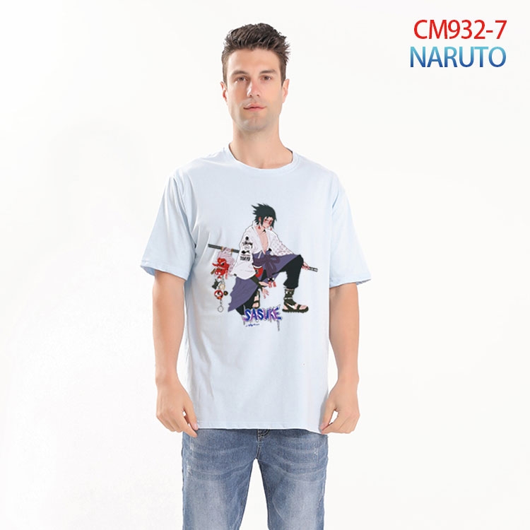 Naruto Printed short-sleeved cotton T-shirt from S to 4XL  CM-932-7