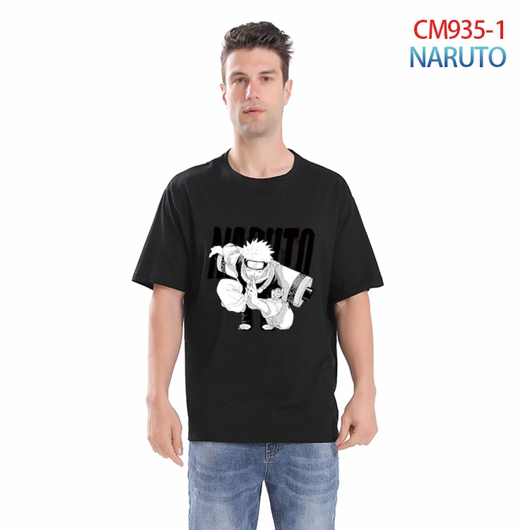 Naruto Printed short-sleeved cotton T-shirt from S to 4XL CM-935-1