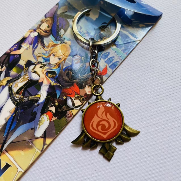 Genshin Impact  Animation metal keychain pendant  743 price for 5 pcs