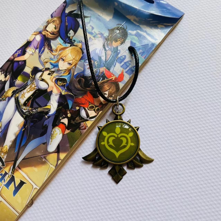 Genshin Impact Anime surrounding metal necklace pendant  price for 5 pcs 740
