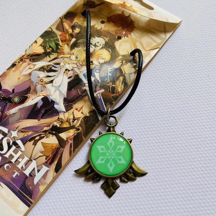 Genshin Impact Anime surrounding metal necklace pendant  price for 5 pcs 752