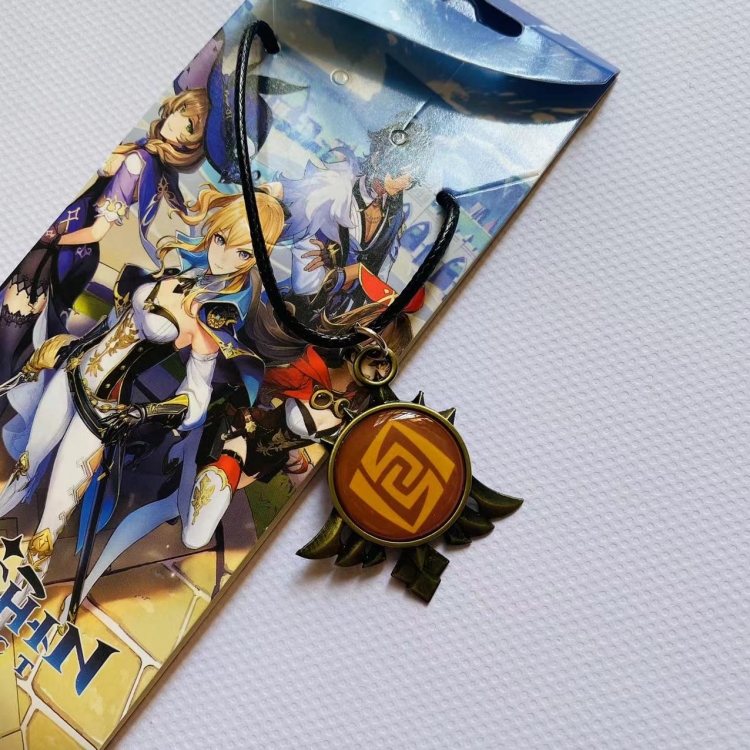 Genshin Impact Anime surrounding metal necklace pendant  price for 5 pcs 758