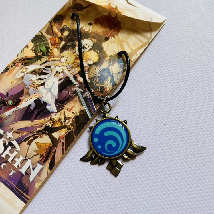 Genshin Impact Anime surrounding metal necklace pendant  price for 5 pcs 733