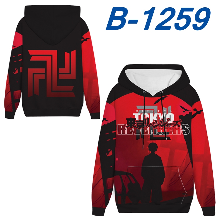 Tokyo Revengers Anime padded pullover sweater hooded top from S to 4XL B-1259