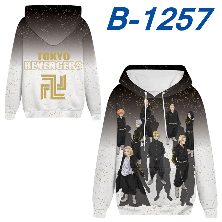 Tokyo Revengers Anime padded pullover sweater hooded top from S to 4XL B-1257