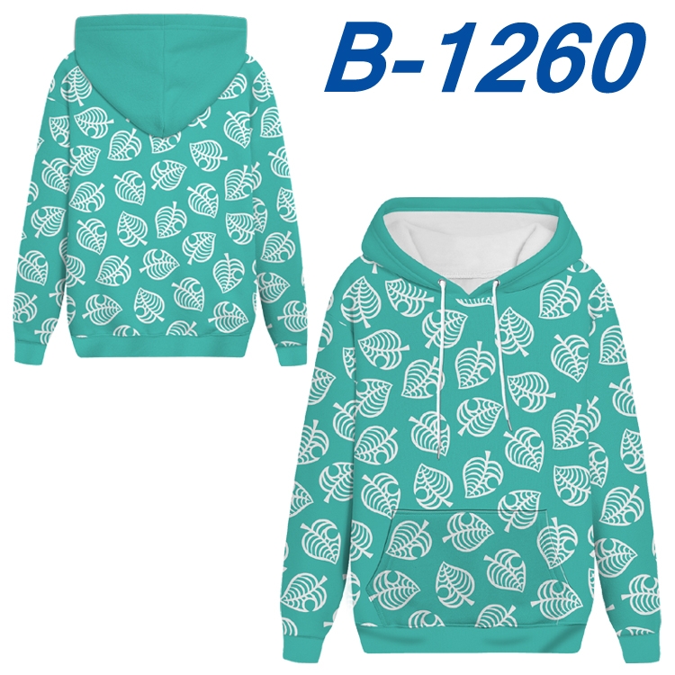 Animal Crossing Anime padded pullover sweater hooded top from S to 4XL B-1260